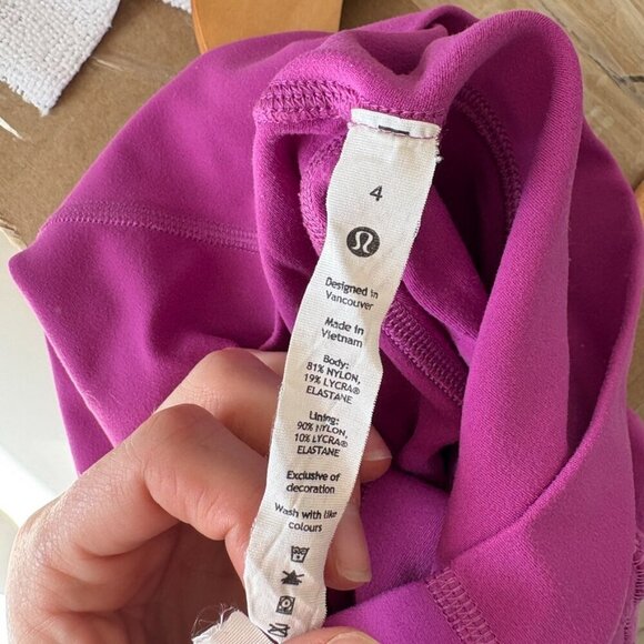 Lululemon Align High-Rise Double Lined Crop Legging 23" Vivid Plum Size 4 - Picture 10 of 10